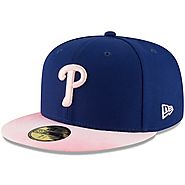 Philadelphia Phillies New Era 2019 Mother's Day On-Field 59FIFTY Fitted Hat - Royal/Pink - Phillies Gear