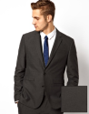 ASOS | ASOS Slim Fit Suit Jacket in Charcoal at ASOS
