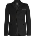 McQ Alexander McQueen Leather-Trimmed Wool and Linen-Blend Jacket | MR PORTER