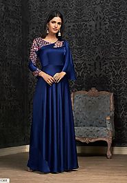 Cute Georgette Embroidered Party Wear Gowns