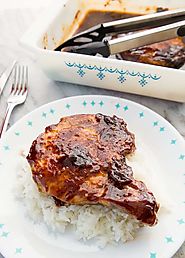 Saucy Brown Sugar Baked Pork Chops | The Kitchen Magpie