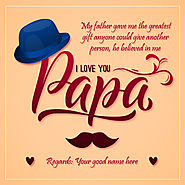 Happy Fathers Day Greetings Card With Name