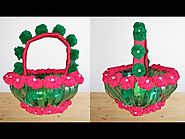 Easy Woolen Flower Basket Out of Waste Plastic bottle | Woolen Craft | Wedding decoration basket