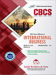 Du B.com Hons 6th Sem International Business Previous Year, Solved question paper |
