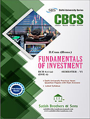 Du B.Com. Hons. 6th Sem Fundamentals of Investment Question Paper |