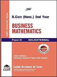 SOL/External B. Com Hons Business Mathematics 2nd Previous Year, Solved Question Paper |