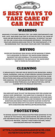 5 Best Ways To Take Care of Car Paint | Visual.ly