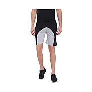 SOLID MEN BLACK BERMUDA SHORTS