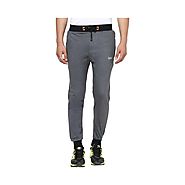 COLOR BLOCK MEN GREY TRACK PANTS