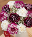 Blackberry Burst | White And Purple Carnations Bouquet | Bunches.co.uk