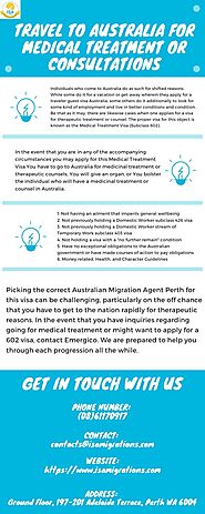 Travel To Australia For Medical Treatment or Consultations