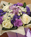 Purple Bag Bouquet | Send a Lilac Dream Bouquet By Post | Bunches.co.uk