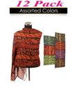 PM-2748-AS Scarfs 12 Pack Assorted - Rapmi