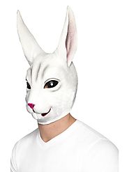 Adult Unisex Rabbit Mask White in UK | fancypanda.co.uk
