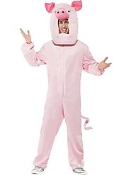 Adult Unisex Pig Fancy Dress Costume Pink | Fancypanda.co.uk