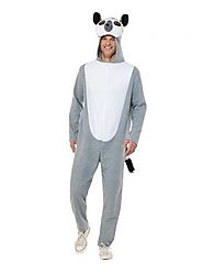 Men's Lemur Fancy Dress Costume Grey UK | Adult Lemur Animal Outfit