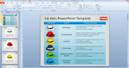 Free Six Hats PowerPoint Template - Free PowerPoint Templates - SlideHunter.com
