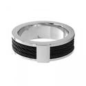 Inox Ip Black Plated Ring for your style statement