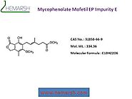 Mycophenolate Mofetil Impurities Manufacturer | Suppliers | Hemarsh Technologies