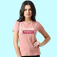 Imperfectly Perfect Design T Shirt for Women at Beyoung.in