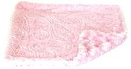 The Dog Squad Minkie Binkie Square Pet Blanket, 16.5 by 16.5-Inch, Pink Paisley