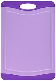 Neoflam Poly Cutting Board with Microban Antimicrobial Protection, Purple