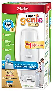 Playtex Genie Elite Pail System Diaper with Odor Lock Carbon Filter, 100 Count