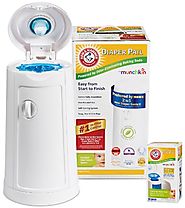 Munchkin Arm and Hammer Diaper Pail with Refill Bags, 10 Count