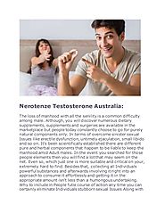 Nerotenze Testosterone Australia | Nerotenze Reviews