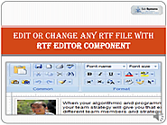 Edit or Change any RTF file with RTF Editor Component