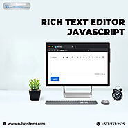 Rich text editor JavaScript