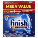 Finish Powerball Tabs Dishwasher Detergent, Fresh Scent, 85-Count