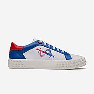 Casual Shoes Blue - Leather Lace-Up Round Toe Durable | OPP Shoes