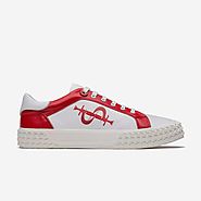 Casual Shoes Red - Round Head Flat Low Cut Lace-up | OPP Shoes