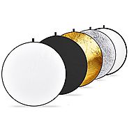 Neewer 43-inch / 110cm 5-in-1 Collapsible Multi-Disc Light Reflector with Bag - Translucent, Silver, Gold, White and ...