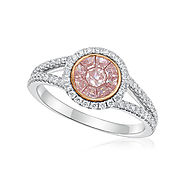 LIZZA (Symbol Of Bliss)-Luxuria Natural Pink Diamond Engagement Ring