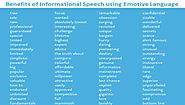 Benefits of Informational Speech using Emotive Language