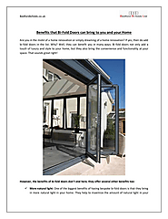 Reasons to Install Bi-Fold Doors in Your House- Bedford Bi-Folds Ltd.