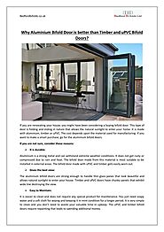 Benefits of Aluminum Bifolds Doors- Bedford Bi-Folds Ltd.