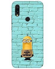 Minion Not Opinion Redmi 7 back cover at Beyoung