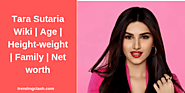 Tara Sutaria Wiki | Age | Height-weight | Family | Net worth - Trending Clash