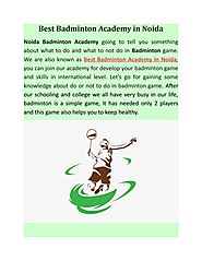 Best Badminton Academy in Noida for Kids