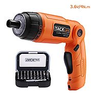 Tacklife SDH13DC Advanced Cordless Screwdriver 3.6-Volt 2000mAh MAX Torque 4N.m 3-Position Rechargeable with 31 Screw...