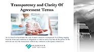 Transparency and Clarity Of Agreement Terms