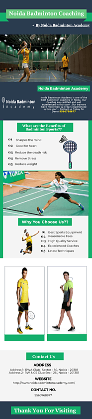 Best Noida Badminton Coaching | Call Now 9560768677