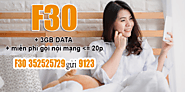 Gói F30 Viettel miễn phí 3GB Data + Gọi nội mạng dưới 20 phút - Dịch vụ Online Viettel, Data Viettel