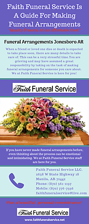 Faith Funeral Service Is A Guide For Making Funeral Arrangements