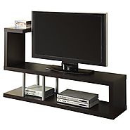 Modern Entertainment Center TV Stand in Cappuccino Finish From Desserich Home