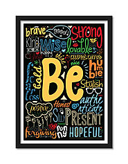 Buy Be Happy & Be Positive Framed Poster Online | Labno4