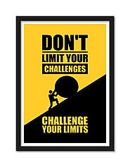 Buy Don't Limit Your Challenges Framed Poster Online | Labno4
